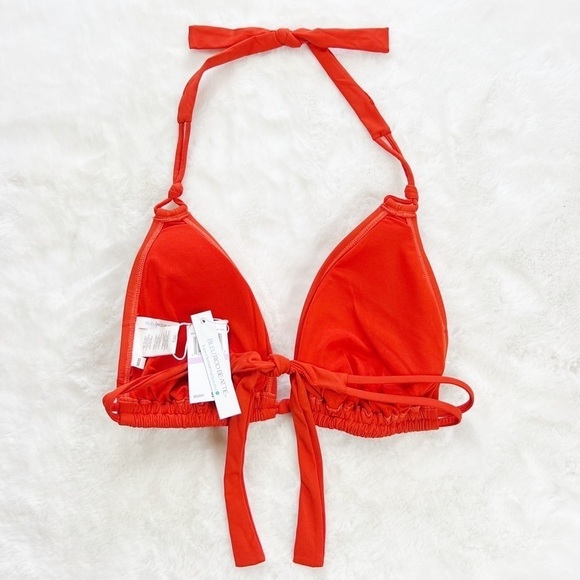 NWT Bleu Rod Beattie Urban Goddess Triangle Bikini Top Orange - Picture 5 of 6